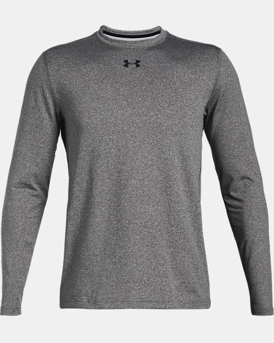 Men's ColdGear® Armour Fitted Crew, Gray, pdpMainDesktop image number 3